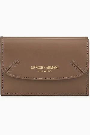 Giorgio Armani Dreifächriges la Prima Mini-Portemonnaie aus strukturiertem Leder