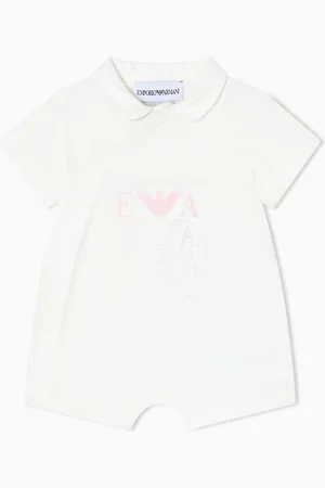 Emporio Armani Strampler aus Jersey mit Logo