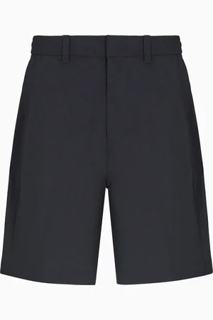 Emporio Armani Bermudashorts mit elastischer Rückseite aus Seersucker-Nylon