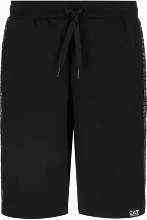 EA7 Logo Series Bermudashorts aus Baumwollgemisch