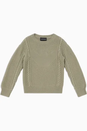 Emporio Armani Pullover mit Adler-Logo-Intarsie