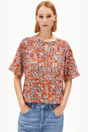 Armedangels ANDRIKAA MOSAIC LINO Regular Fit Bluse - (L)
