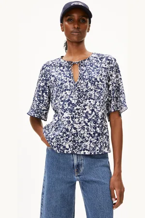 Armedangels ANDRIKAA MOSAIC LINO Regular Fit Bluse - (L)