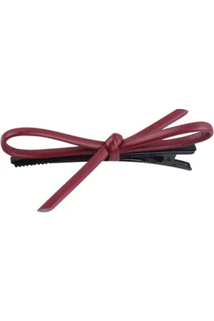 everneed Pollie Lederschleife Haarspange - Bordeaux
