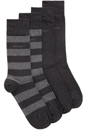 HUGO BOSS 2er Pack Socken - Block Stripe Grau (Gr. 39-42) 2 stk.