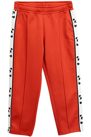 Mini Rodini Panda Red Track Pants - 104/110