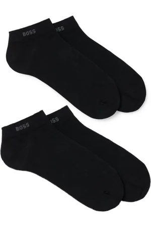 HUGO BOSS Boss 2-pack Shoeliner Finest Soft Cotton Black Str 39-42 2 stk.