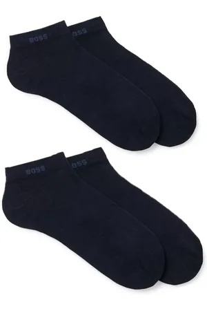 HUGO BOSS Boss 2-pack Shoeliner Finest Soft Cotton Navy Str 43-46 2 stk.