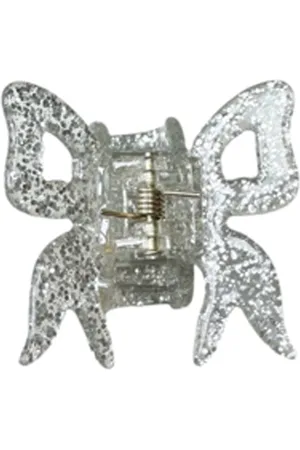 Pico Petit Arc Bow Claw Silver Glitter