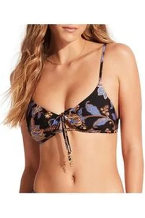 Seafolly Keyhole Halter High Neck Bikini Top at