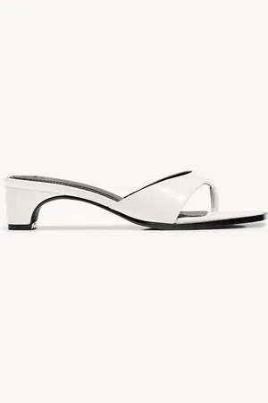 Bershka Pantoletten Mit Absatz Damen 35 Weiss