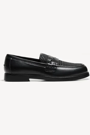 Bershka Mokassins Mit Flechtmuster Herren 39 Schwarz