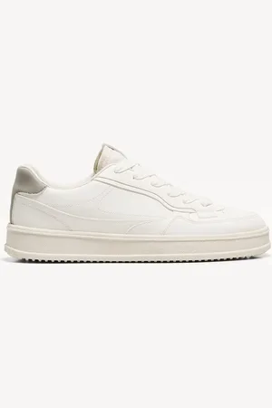 Bershka Basic-Sneaker Herren 39 Weiss
