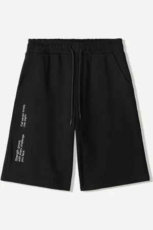 Bershka Frottee Bermuda Mit Print Herren Xs Schwarz