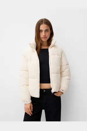 Bershka Puffjacke Damen Xs Rohweiß