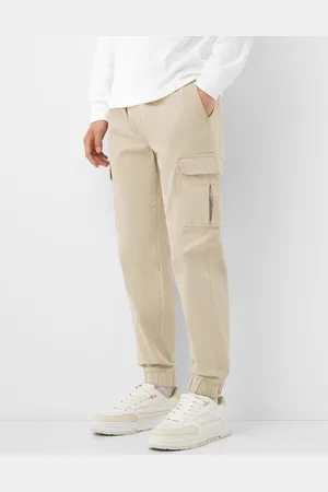 Bershka Cargo-Jogginghose Herren Xs Sandfarbe