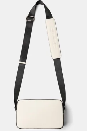 Bershka Starre Kastenförmige Crossbody-Tasche Herren Weiss