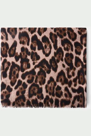 Bershka Schal Mit Animalprint Damen Braun