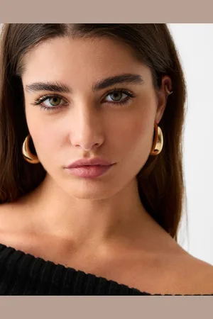Bershka 3er-Pack Dicke Ohrringe In Ring-Form Damen Gold