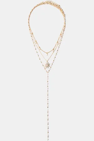 Bershka 3er-Pack Halsketten Mit Anhänger Damen Gold