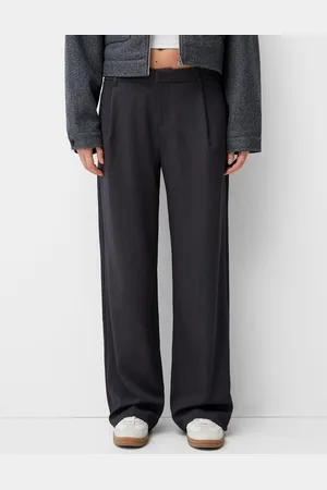 Bershka Baggyhose Mit Tiefem Bund Damen 32 Dunkelgrau