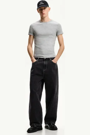 Bershka Baggy-Jeans Im Loose-Fit Herren 32 Schwarz