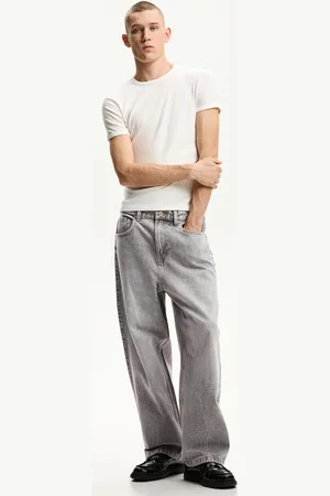 Bershka Baggy-Jeans Im Loose-Fit Herren 34 Grau