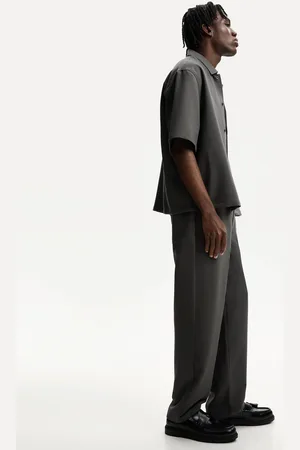 Bershka Tailoring-Jogginghose Im Straight-Fit Herren Xs Dunkelgrau