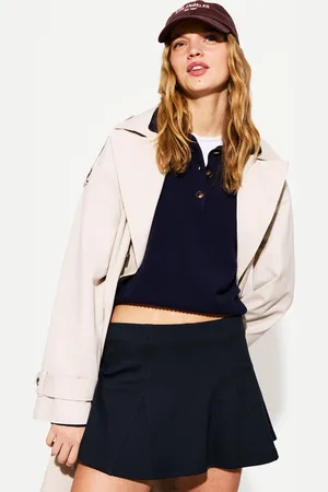Bershka Minirock Damen Xs Marinenblau