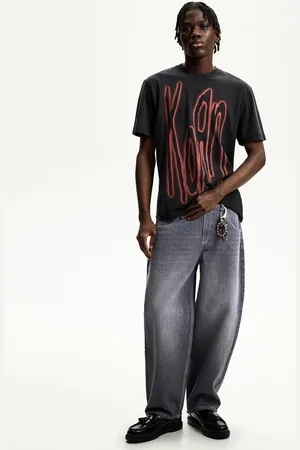 Bershka Balloon Jeans Herren 34 Grau