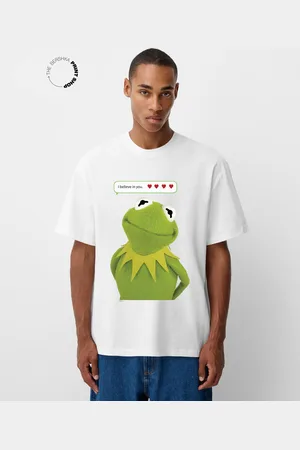 Bershka T-Shirt Muppets Mit Kurzen Ärmeln Herren Xs Weiss