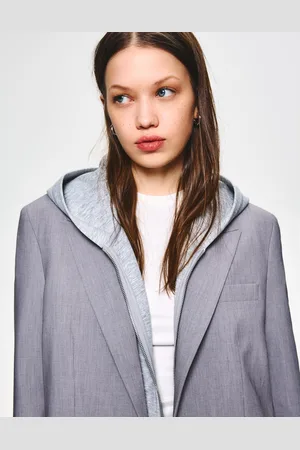 Bershka Blazer Mit Knopf Damen Xs Grau