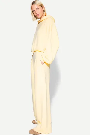 Bershka Wide-Leg-Hose Damen Xs Gelb