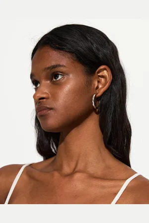 Bershka 9er-Pack Reifohrringe Damen Silber