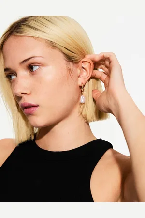 Bershka 9er-Pack Ohrringe Damen Gold
