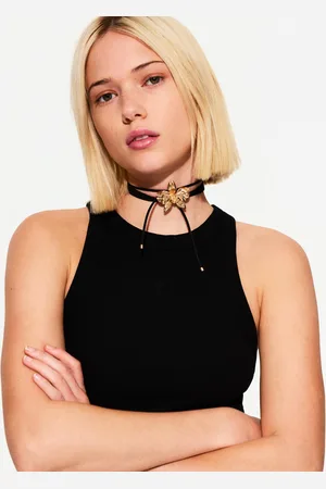 Bershka Halskette Mit Blumenanhänger Damen Gold