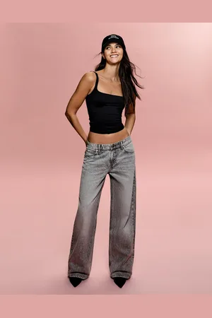 Bershka Boyfriend-Jeans Damen 10-12 Grau