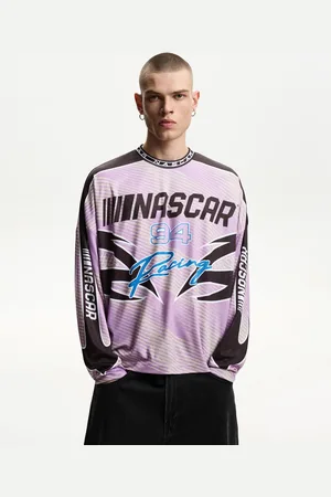 Bershka Langarmshirt Nascar Mit Langen Ärmeln Und Print Herren Xs Schwarz