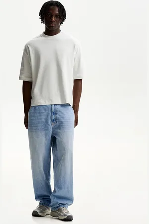 Bershka Skaterjeans Mit Weitem Bein Herren 32 Ausgewaschenes Blau
