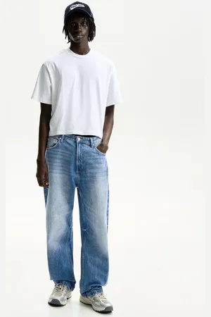 Bershka Jeans Im Baggy-Hosen-Fit Herren 32 Ausgewaschenes Blau