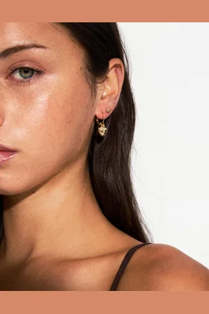Bershka 12er-Pack Ohrringe In Perlmuttoptik Damen Gold