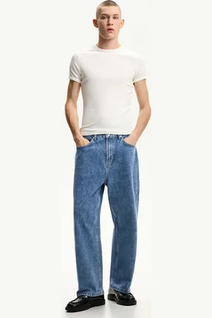 Bershka Baggy-Jeans Im Loose-Fit Herren 32 Ausgewaschenes Blau