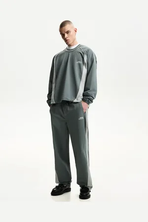 Bershka Baggyhose Aus Funktionsstoff Herren Xs Grün