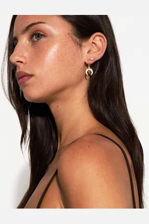 Bershka 9er-Pack Ohrringe Damen Gold
