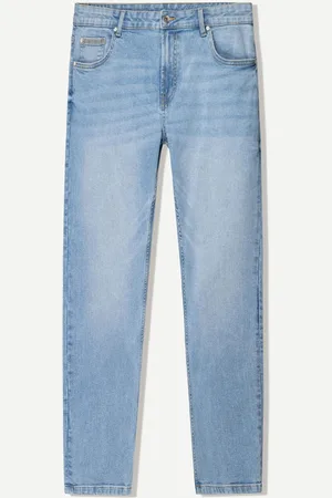 Bershka Skinny-Jeans Herren 34 Ausgewaschenes Blau