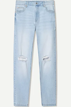 Bershka Skinny-Jeans Herren 34 Hellblau