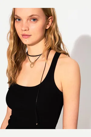 Bershka 3er-Pack Halsketten Damen Schwarz