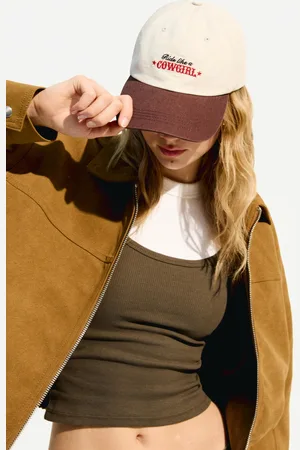 Bershka Besticktes Basecap Damen Rohweiß