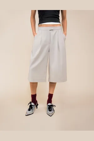 Bershka Weite Bermudas Damen 32 Grau