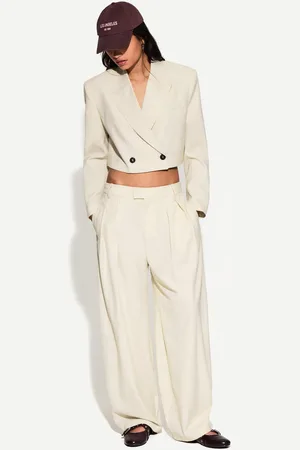 Bershka Blazer Im Boxy-Fit Mit Doppelter Knopfleiste Damen Xs Rohweiß